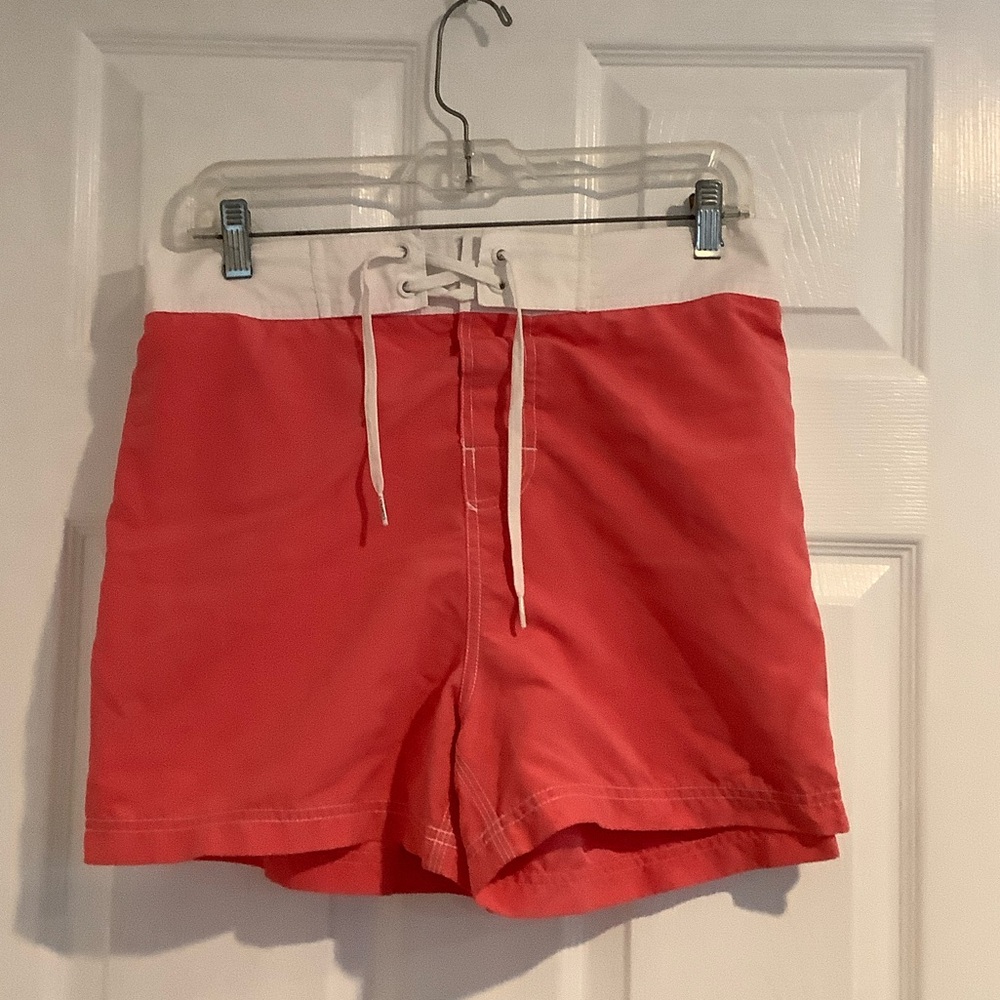 ISLAND COMPANY Mens Coral Surf Summer Beach Vacation Bathing Suit Swim Trunks 34